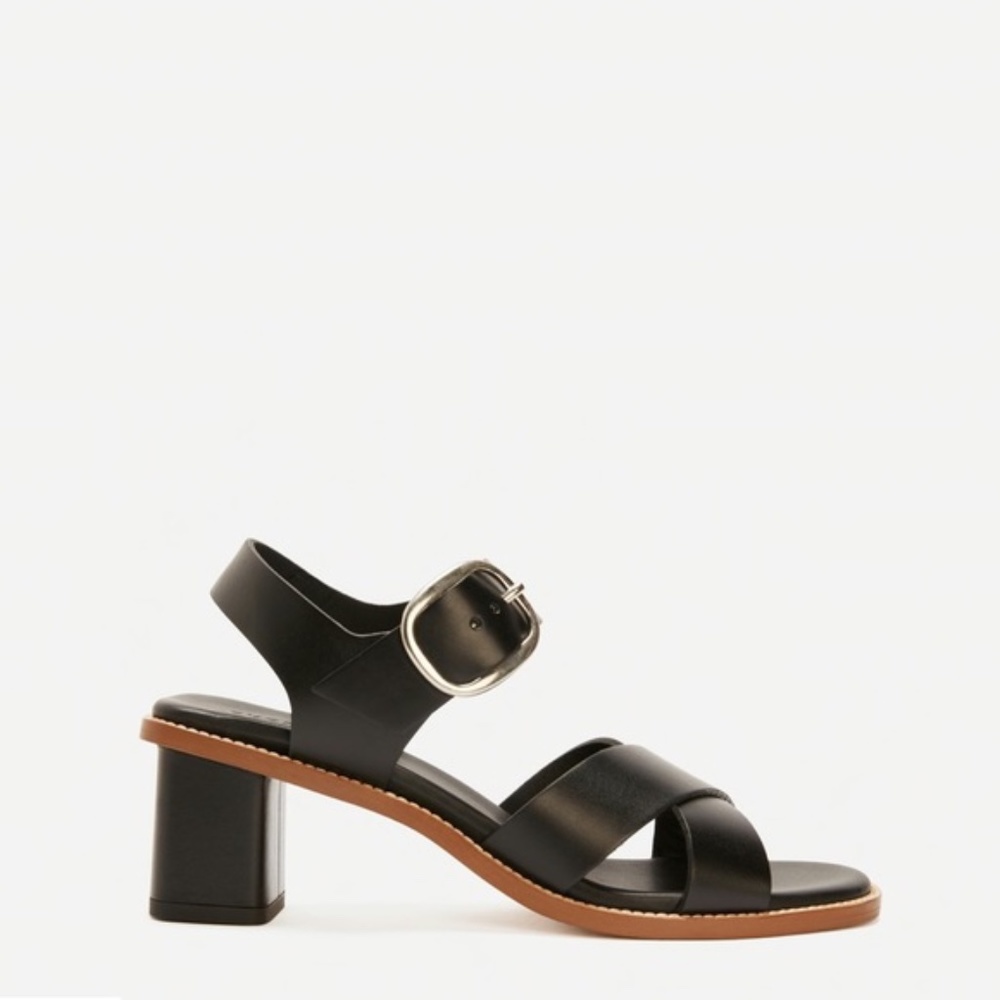 Everlane Italian Leather Buckle Heel